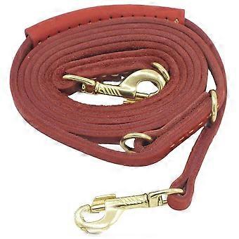 Hundeleine weich Echtleder Griff Doppelleinen P Kette Halsband lange kurze Hände frei Hund gehen