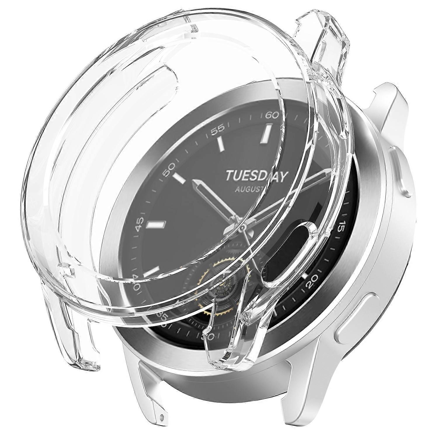 For Xiaomi Watch S3 Full Cover TPU Electroplated Watch Protective Case Transparent