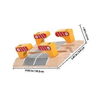 Wooden Train Track Set Railway Train Road Block Model for Plaything