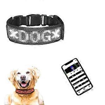 Affichage LED collier pour animaux de compagnie message anti-perte capable collier corde de plomb chien collier LED émettant de la lumière