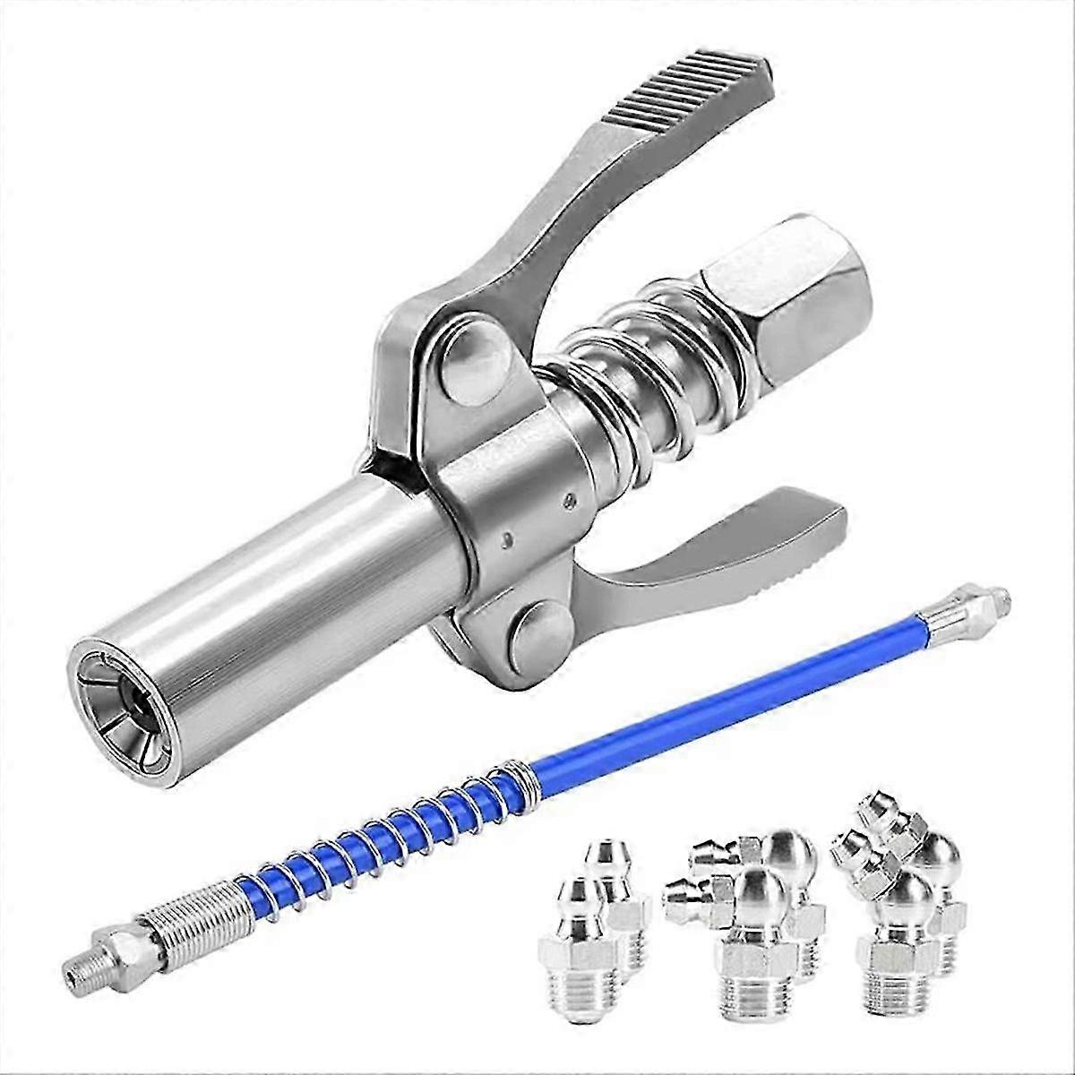Quick Release Grease Coupler Grease Fitting Hose Coupler Double Handle Grease Tool Adapter QuickRele
