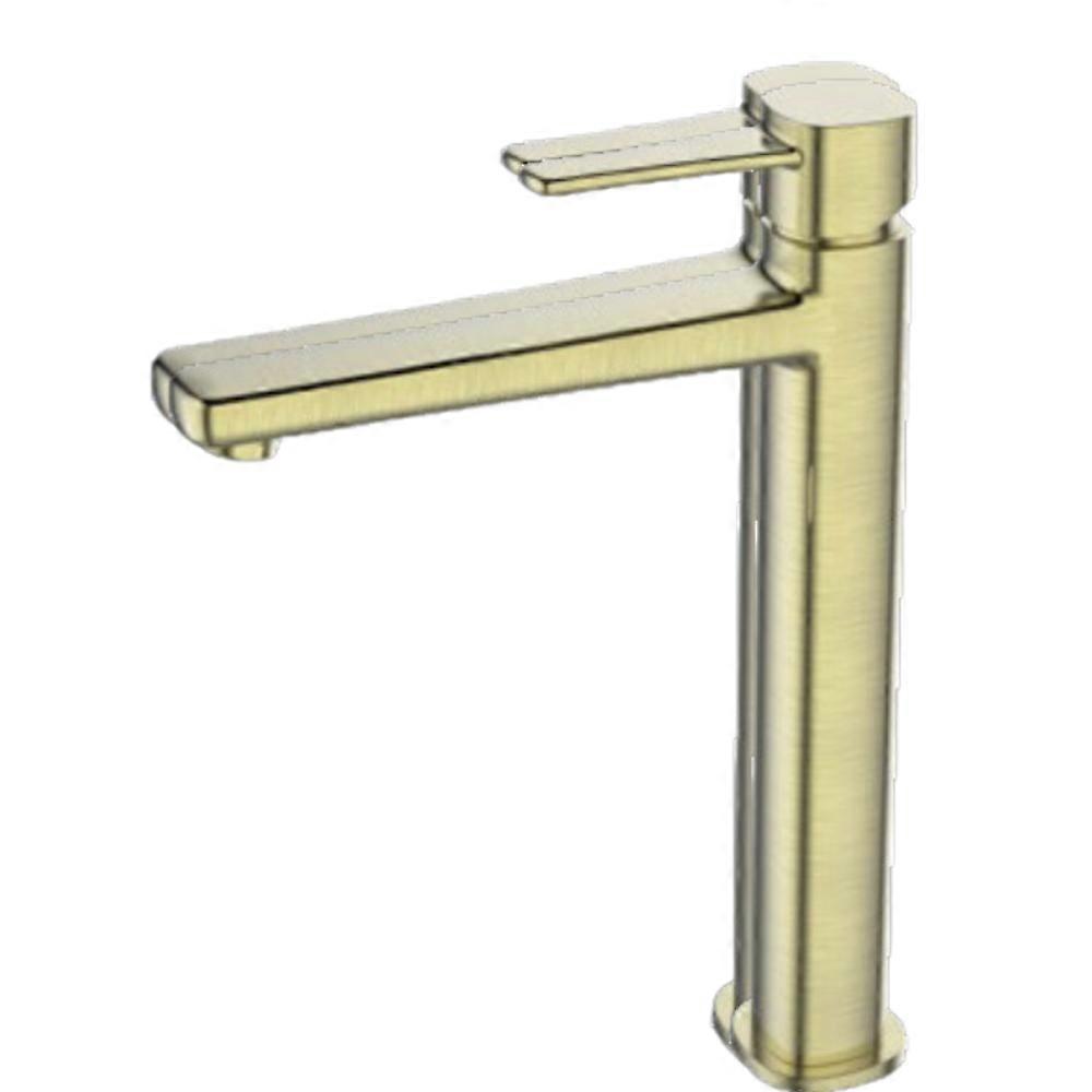 Brushed Brass High Rise Basin Mixer