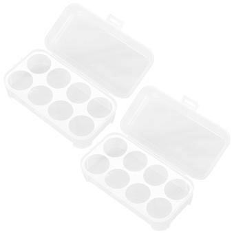 Sponge Egg Storage Box Makeup Sponge Storage Boxes For Daily Use White PP Dustproof 2Pack