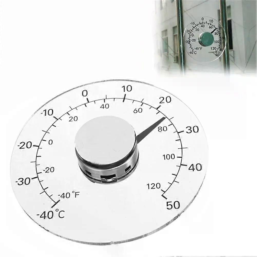 Outdoor Window Thermometer Temperature Meter Waterproof Garden Greenhouse Mini Pointer Temperature Meter Transparent