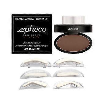 Zephoco Donkerbruine Stempel Wenkbrauwpoeder: Natuurlijke finish, langdurig en makkelijk te blenden, perfect voor mensen die geen zin hebben om make-up aan te brengen.
