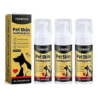 1-3 stuks huisdierhuidspray voor hond en kat, verzachtende spray, reinigende en verzachtende huid, verzachtende spray tegen jeuk