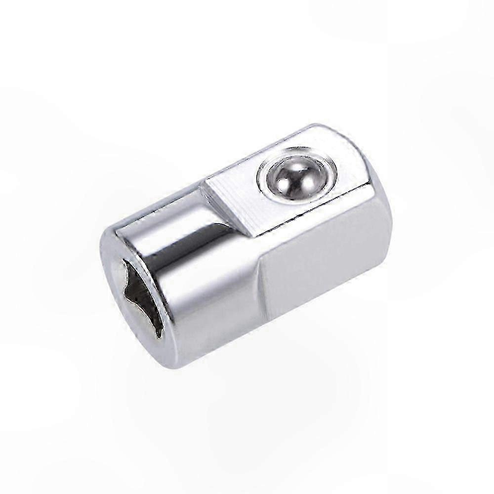 Socket Adapter 1/4 to 1/2 Inch Reducer Silver Mechanical Work Tool Accessory 26-27