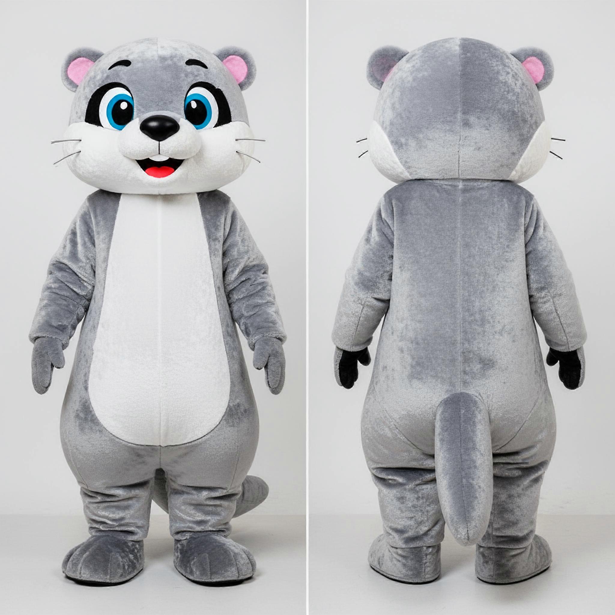 MASTICOT Silver Playful Otter Mascot
