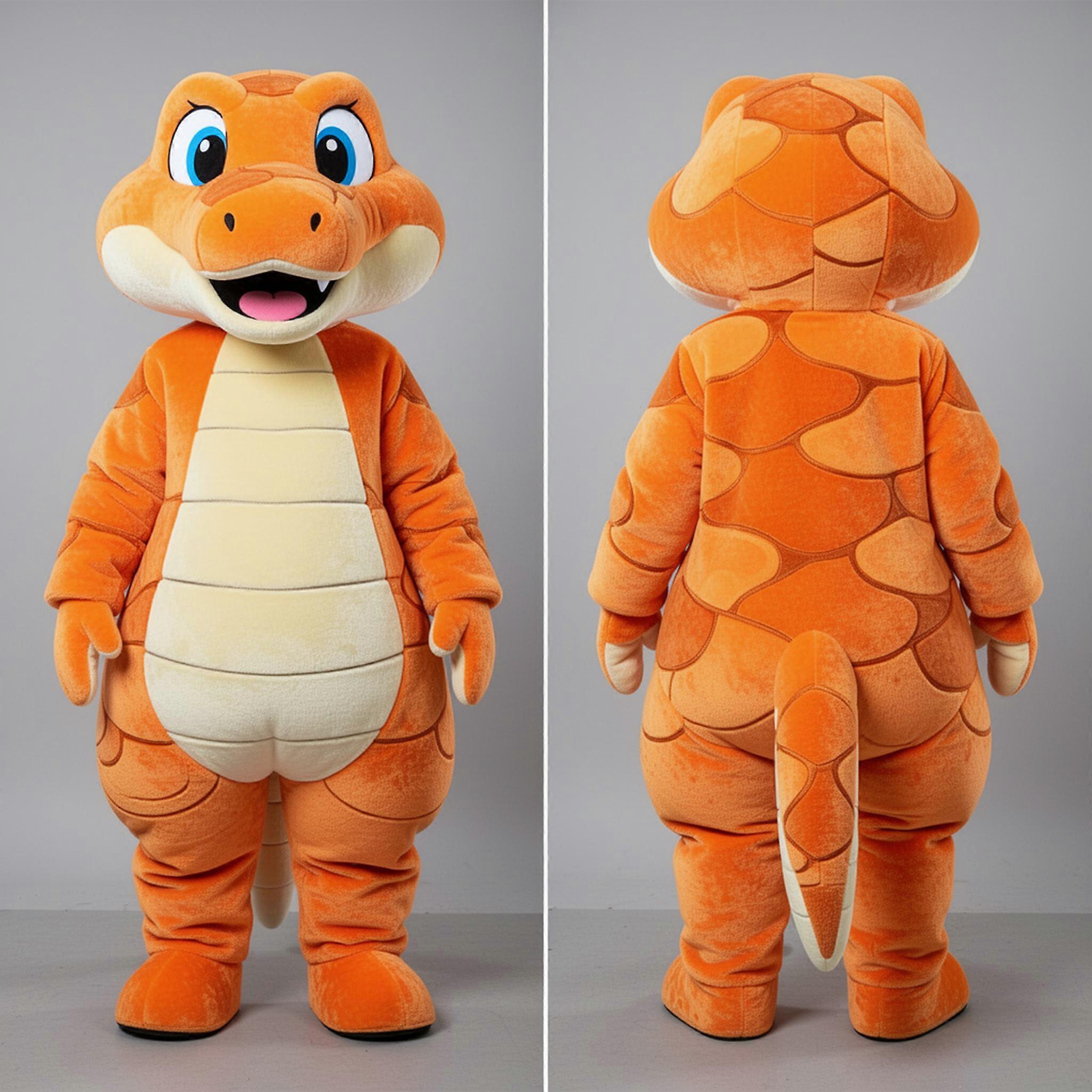 MASTICOT Rust Orange Velvety Python Mascot