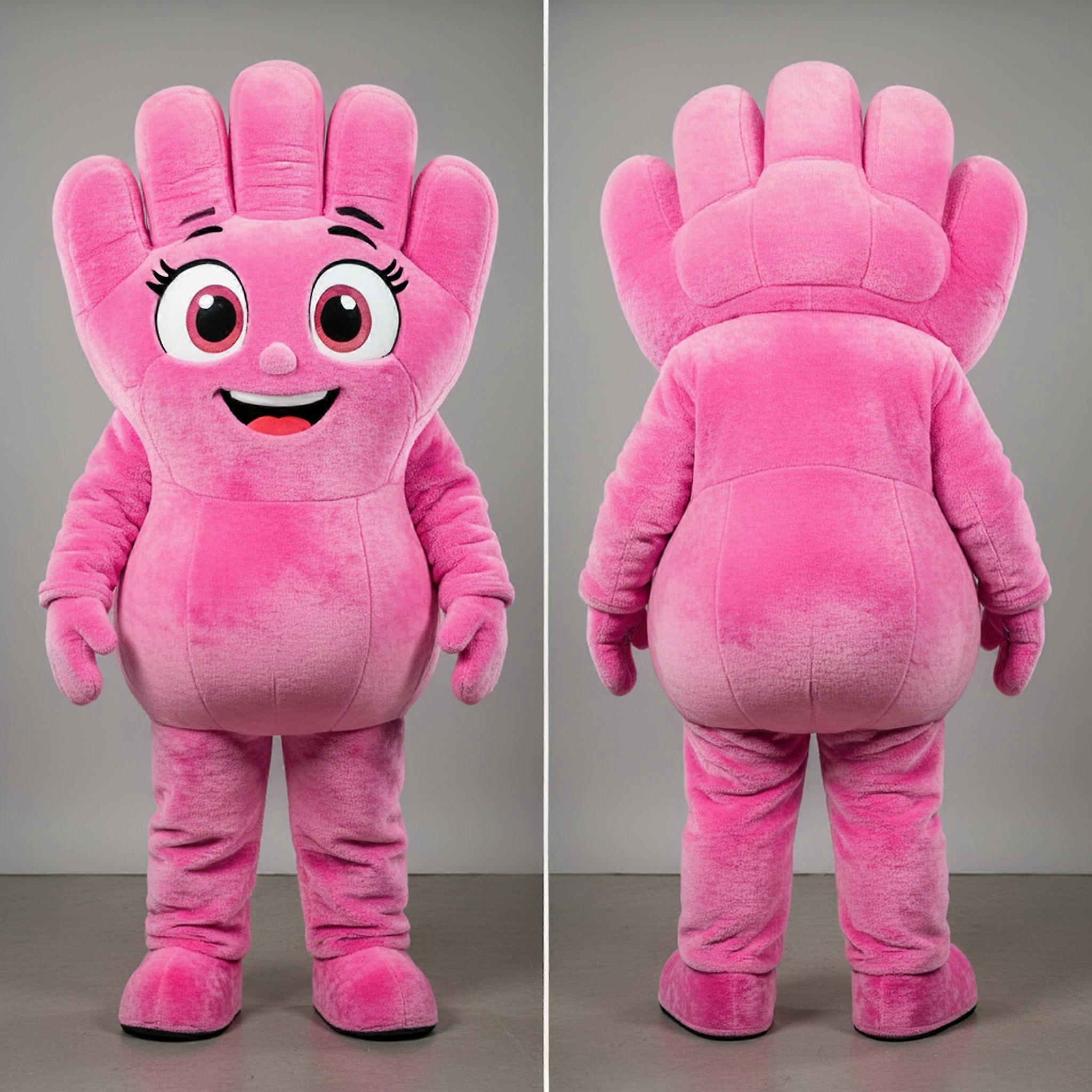 MASTICOT Pink Plush Handball Ball Mascot