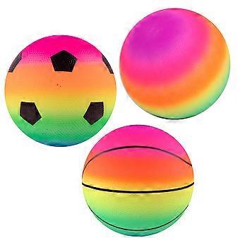 Kids Bouncing Basketball Playground Balls for Playing 3Pcs Assorted Color Toy