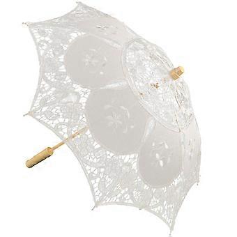 Lace Parasol Umbrella for Decoration Decorative Umbrella White Style