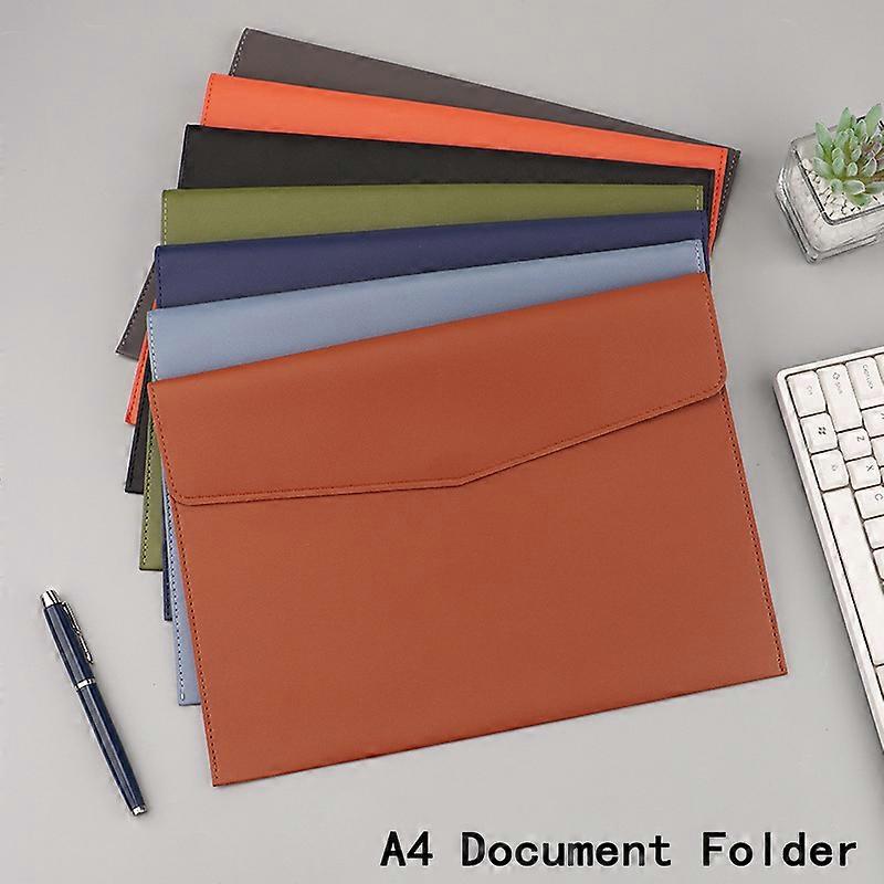 1 PC. Document Folder, Large-Capacity Document Organizer, Faux Leather Document Folder, A4 Folder, Office Supplies, Organizer