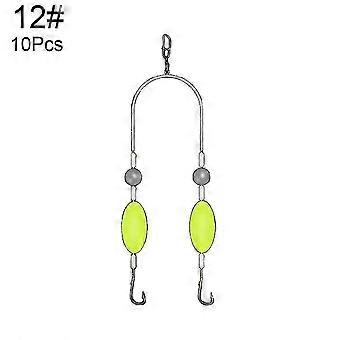 ·10x DoubleHook Reverse Bottom Rig Upgraded Version K7I Fishing Hook Hoo B8E0_w