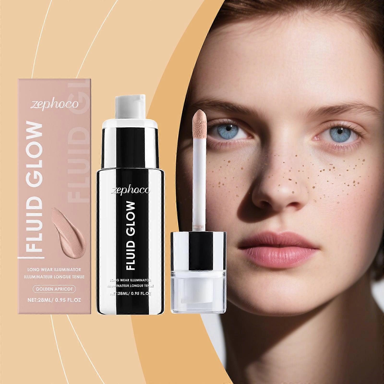 2pcs Highlighter, Liquid for Natural Shiny Makeup