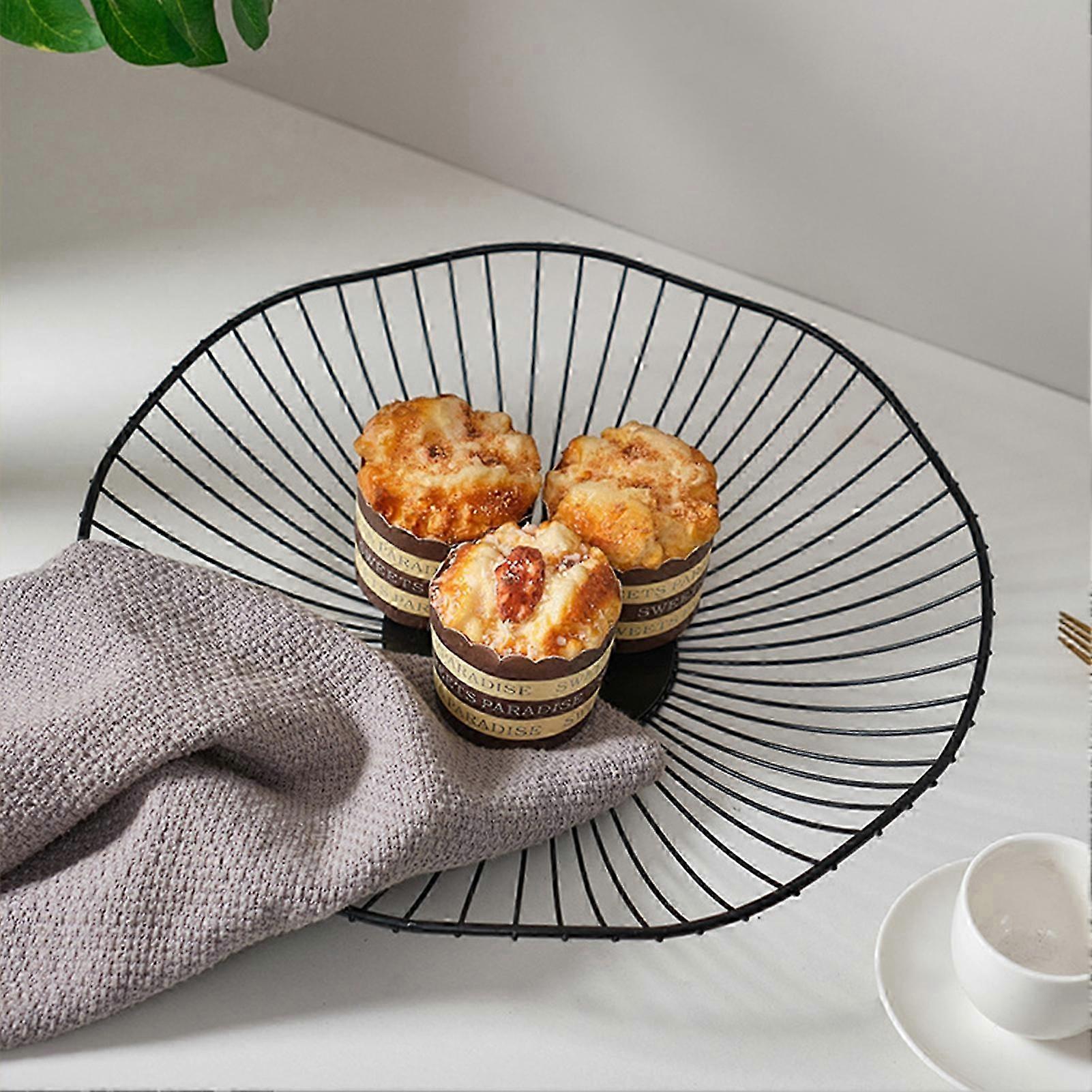 Golden Ruffled Iron Kitchen Tray