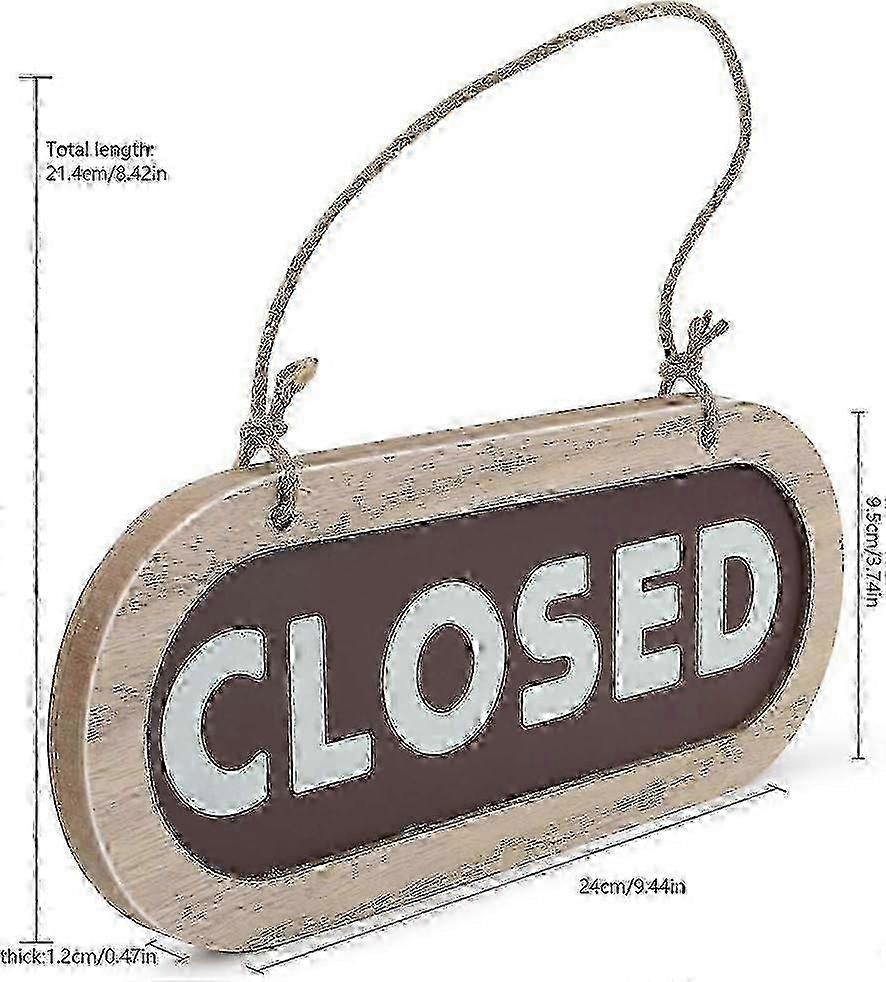 Rustic Wooden Open Closed Sign