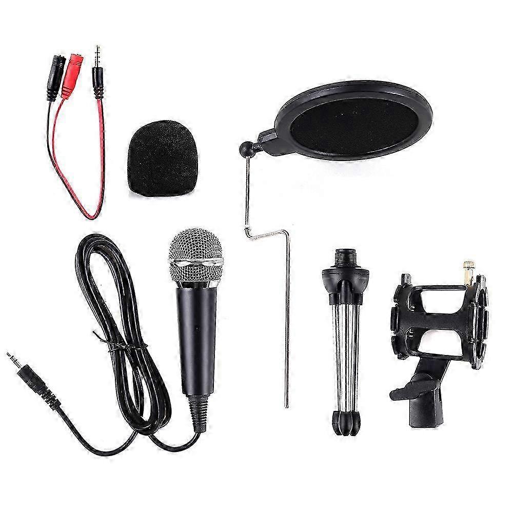 USB Karaoke Mic Set with Metal Stand