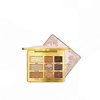Portable Multifunctional Beauty Kit 9 Colour Glitter & Shimmer Eyeshadow Palette with Highlighter Powder and Brush, 12g