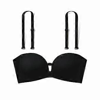 Wireless Invisible Bra Women/s No Shoulder Strap Underwear No-Slip Front Buckle Design Smooth Comfortable Small Chest Enlarging