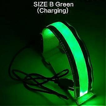 1PCS Sports Night Running Armband - USB Rechargeable LED Light, Reflective Safety Wristband for Cycling and Running