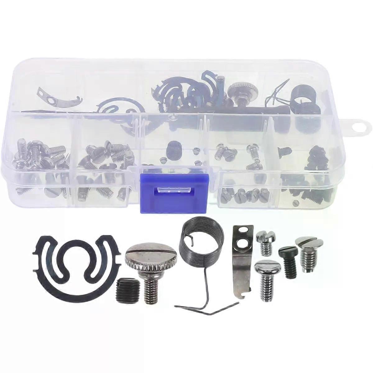 Machine Parts Assorted Metal Screws Bobbin Case Tension Spring Kit