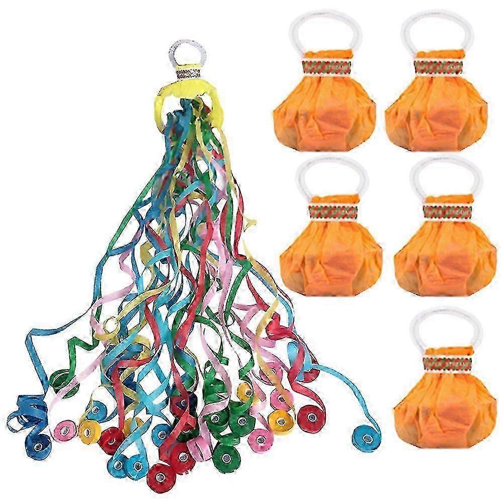 6 Pack Colorful Paper Throw Streamers compatible with Party