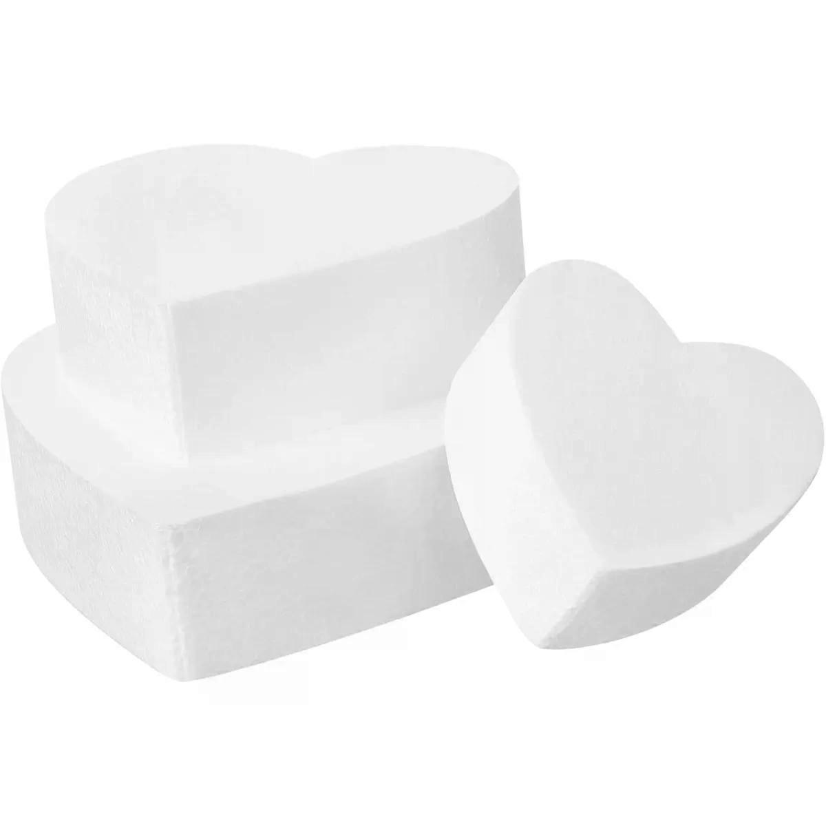 Shape Foam Cake Dummy Set, 3pcs White Model for Practice