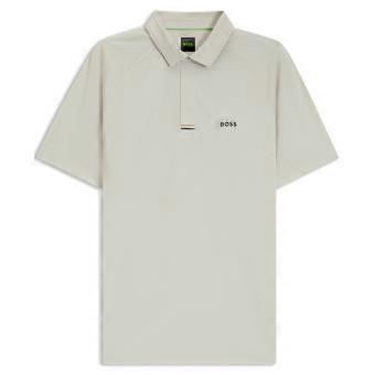 Hugo Boss Mens Paddy Active Stretch Pique Wicking Stripe Golf Polo Shirt