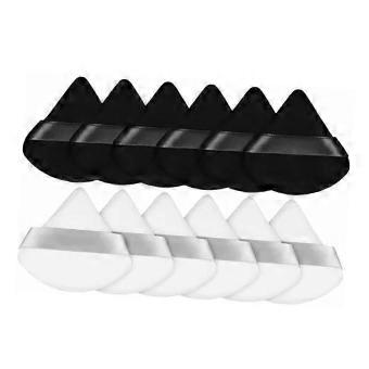 12pcs Triangle Powder Puffs - Soft Cosmetic Makeup Sponges-brnv