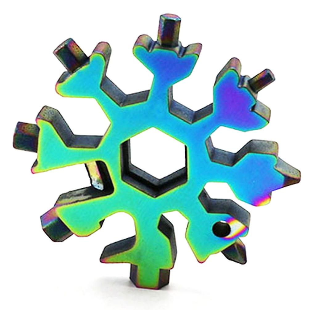 18 In 1 Stainless Steel Snowflake Multi Tool Keychain Hand Outdoor Tools