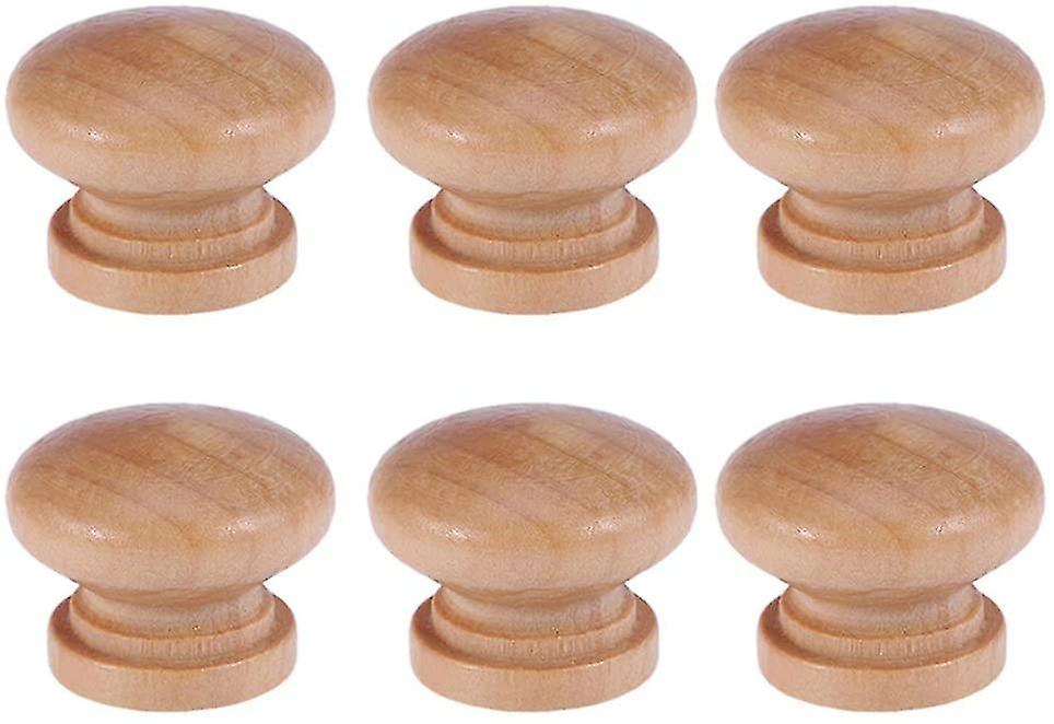 Wooden Door Knobs Mushroom Shape Single Hole With Screws Vintage Cabinet Pulls Cabinet Drawer Pulls