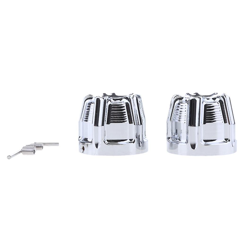 Chrome CNC Front Axle Nut Cover Bolt Kit for Harley Touring FLTR FLHT Silver