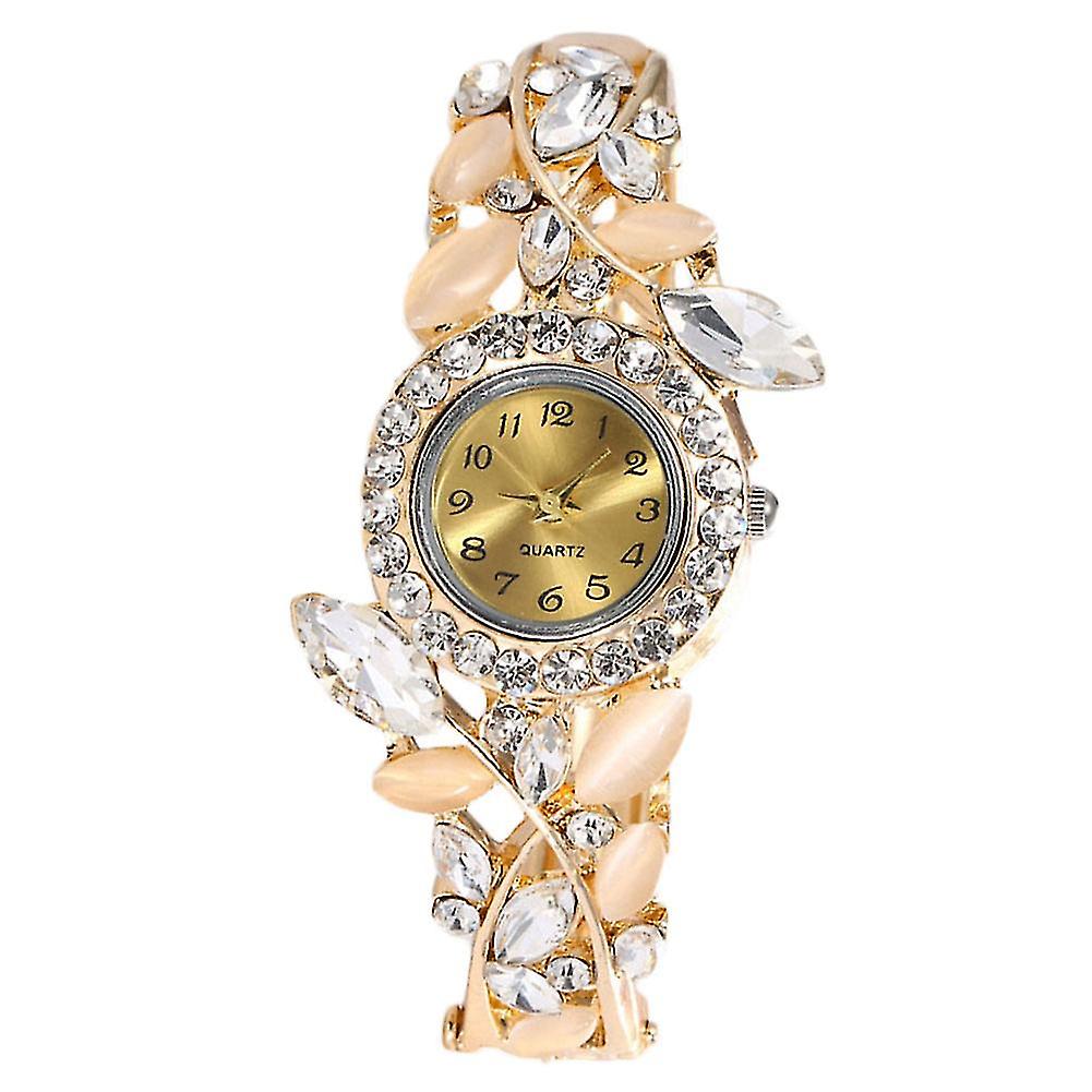أزياء السيدات ووتش الماس الملونة كريستال المرأة سوار ووتش بتلة رائعة الكوارتز ووتش