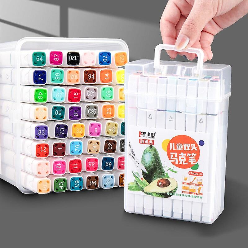 Multicolor Marker Pen Set Double-headed Marker Oily Color Marker 24 / 48-color School Drawing Supplies Art Sketchin Stationery