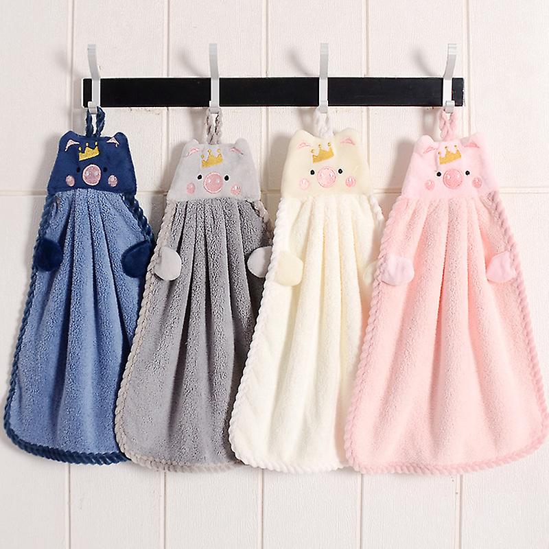 AUBERGE ROUND HAND TOWEL, ANTHRACITE, 4 pcs