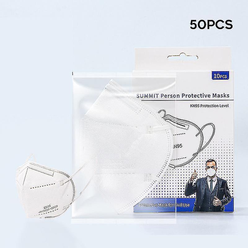 Pack Of 10/50 Kn95 Face Mask 5-layer Breathable Mask 95% Filter Efficiency Protective Face