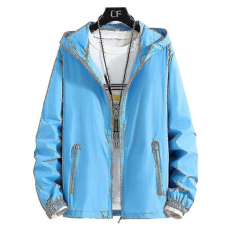 7xl 6xl Plus Taille Hommes Quick Dry Skin Vestes Manteau Ecran Imperméable à l’eau Mens Thin Army Outwear Ultra-light Windbreake Jacket