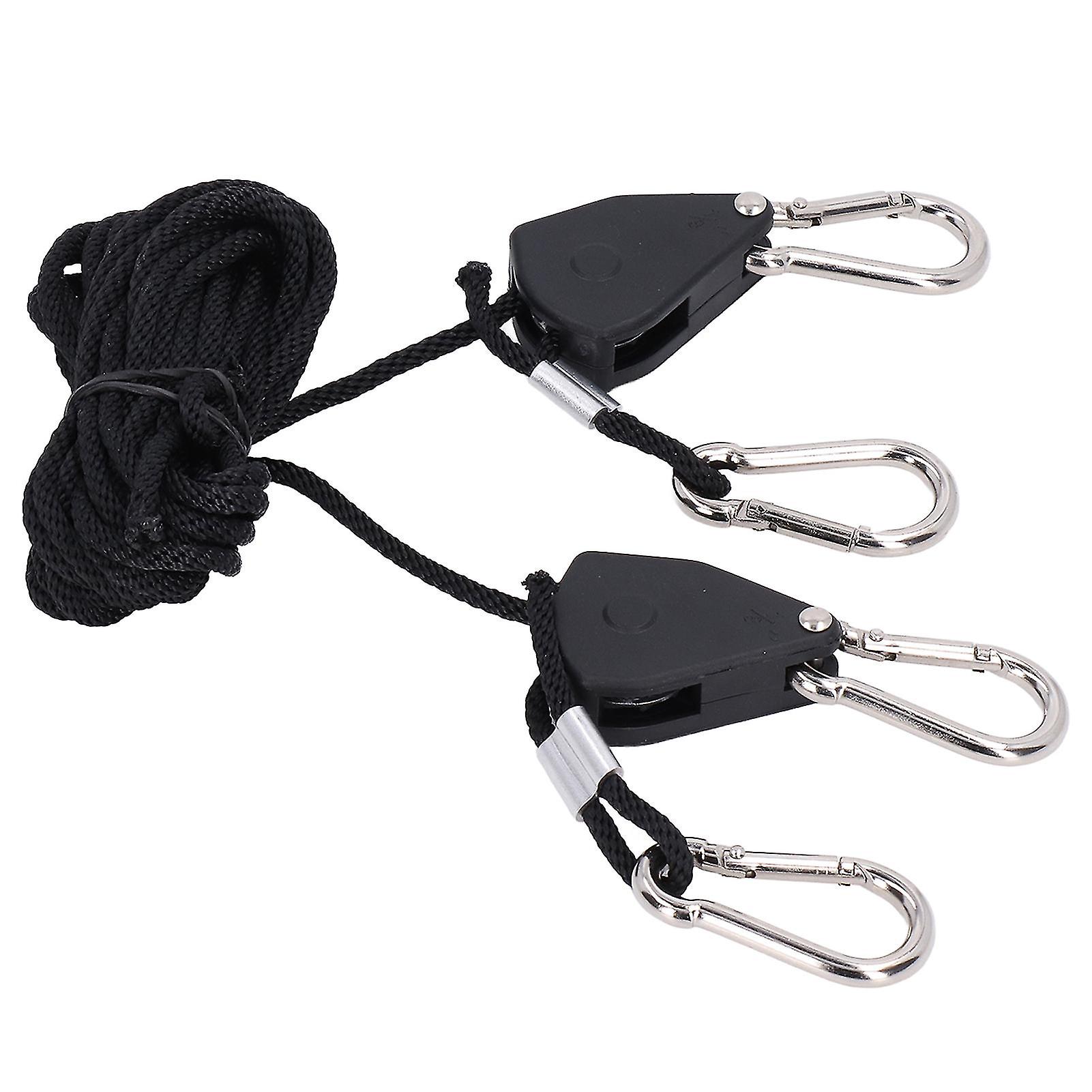 Touch Grow Light Rope Hanger 2PCS 1/8in Grow Light Rope Hanger Adjustable Heavy Duty Rope Clip Hanger High Strength Rope Hanger