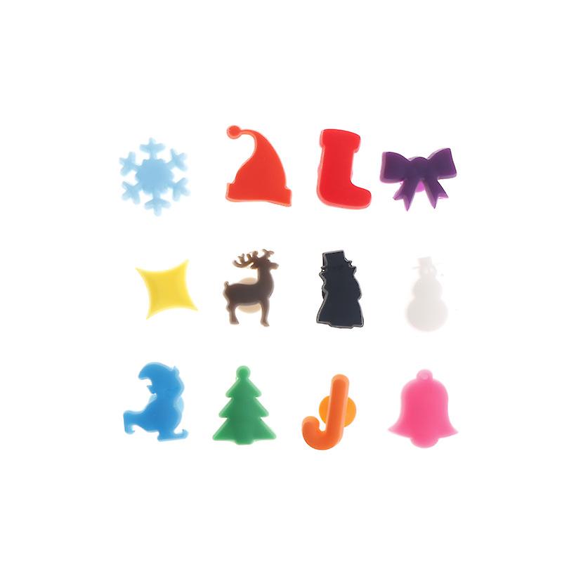 Practical 12pcs Christmas Decor Party Silicone Suction Cup Glass Recognizer Label Marker