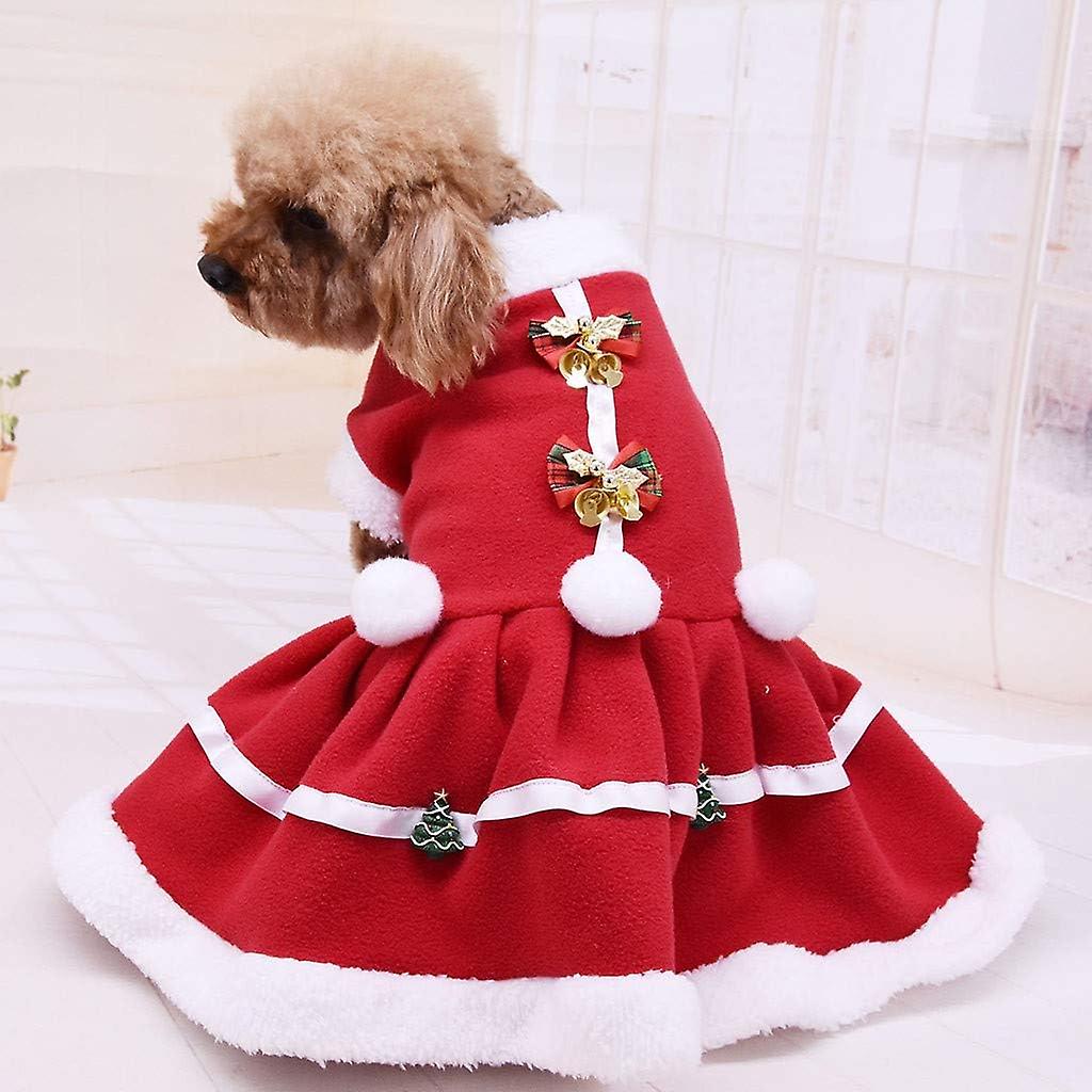 christmas puppy dress Small Dog Dog Christmas Dresses And Hoodie For Small Dogs And Puppies, Girl Puppys perfect holiday look Holiday Dresses for Dogs -