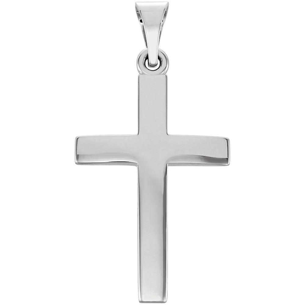 Pendentif croix religieuse en argent sterling 925 poli, 20 x 13,7 mm, pour femme