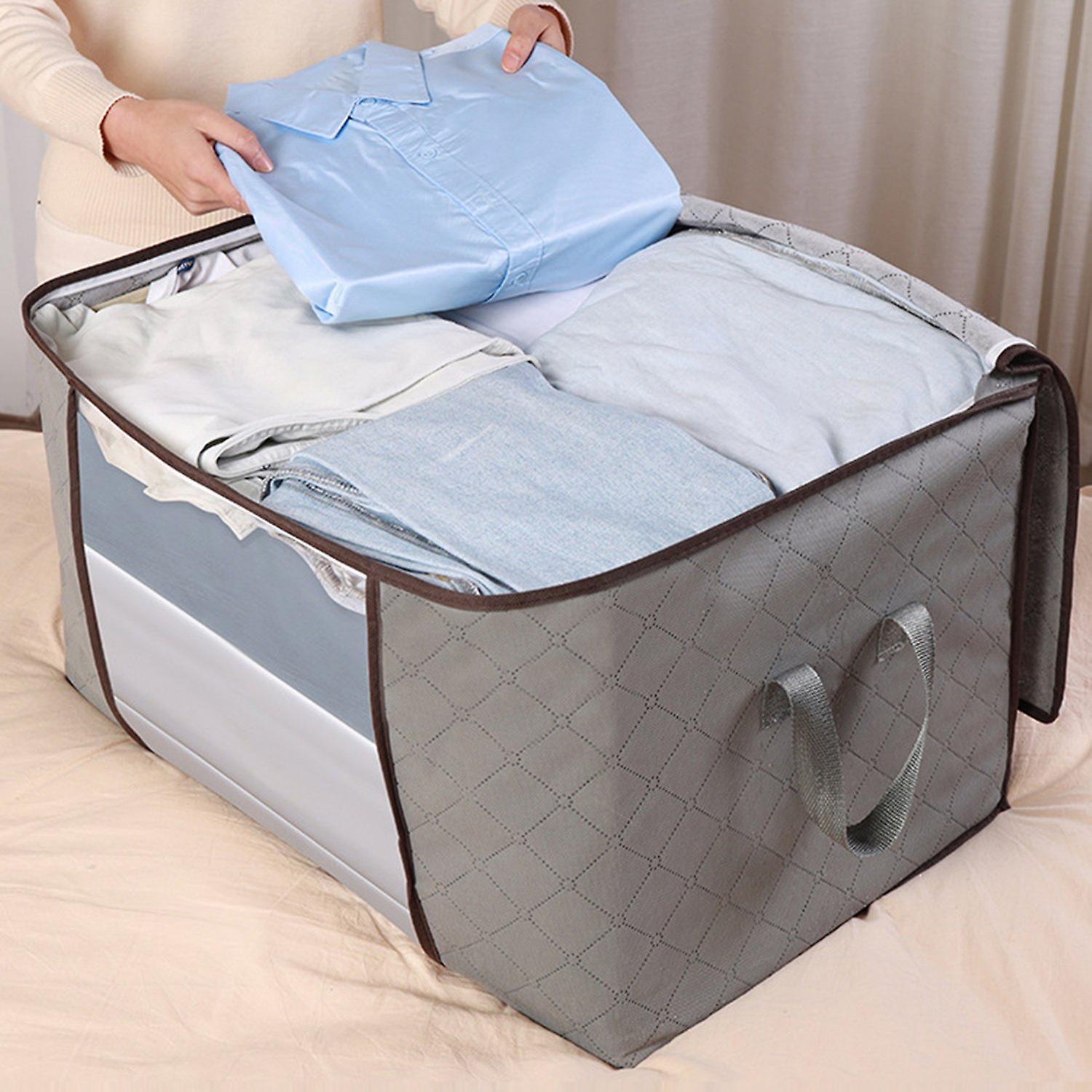 Blanket Storage Bag Foldable Space-saving Non-woven Fabric Folding ...
