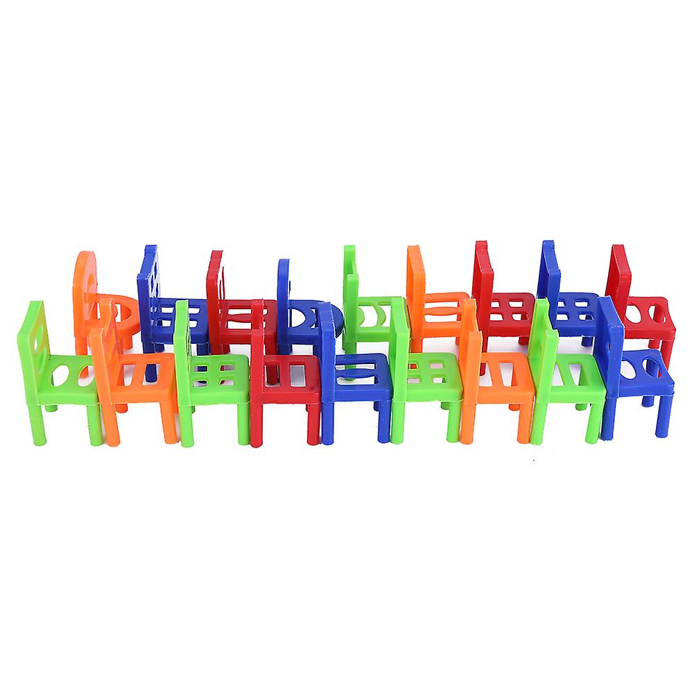 18 Pcs Mini Plastic Stacking Chairs Set, Smart Educational Toys for Kids