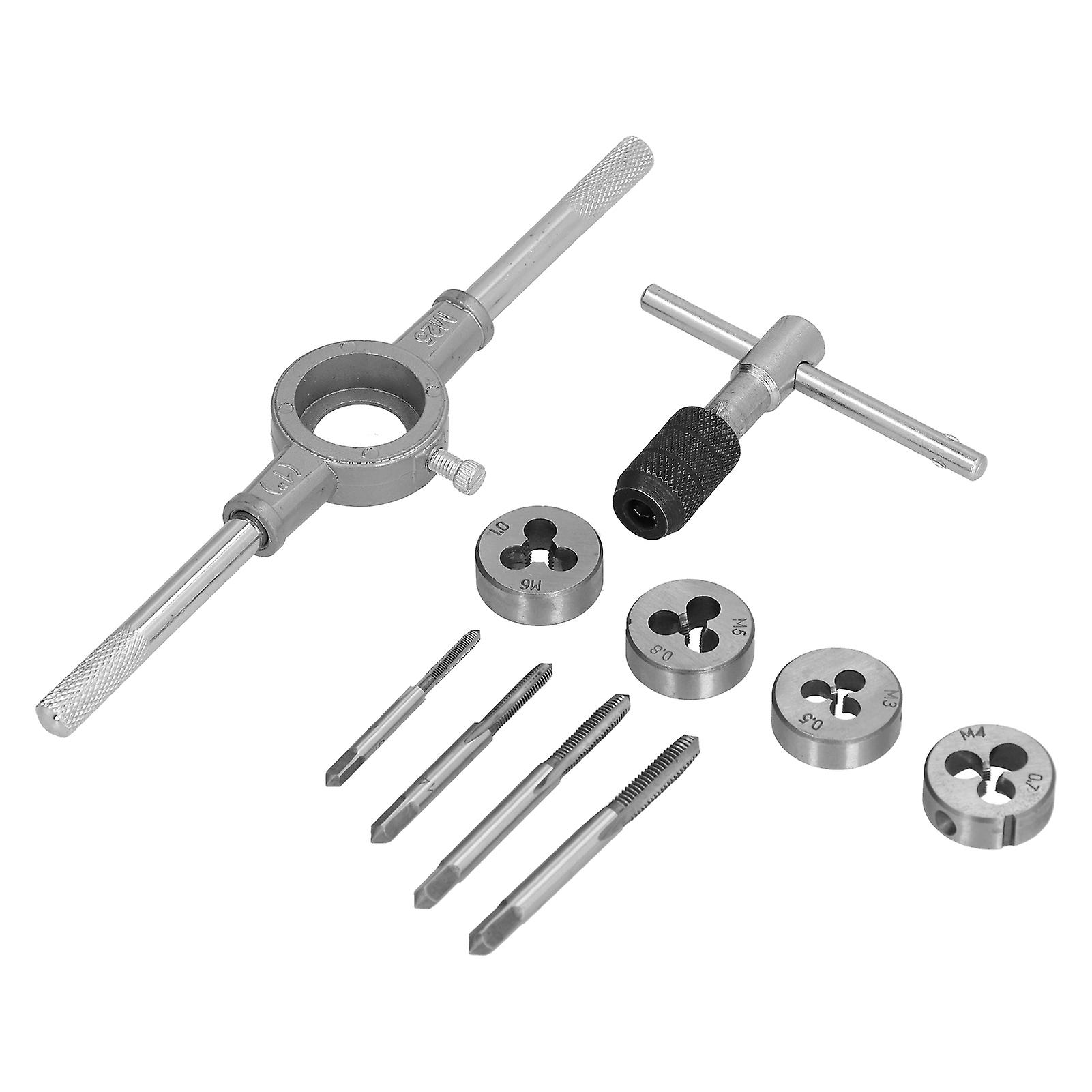 Tap Die Kit Alloy Steel Metric Tapping Wrench Threading Cutting Processing Repair Tools