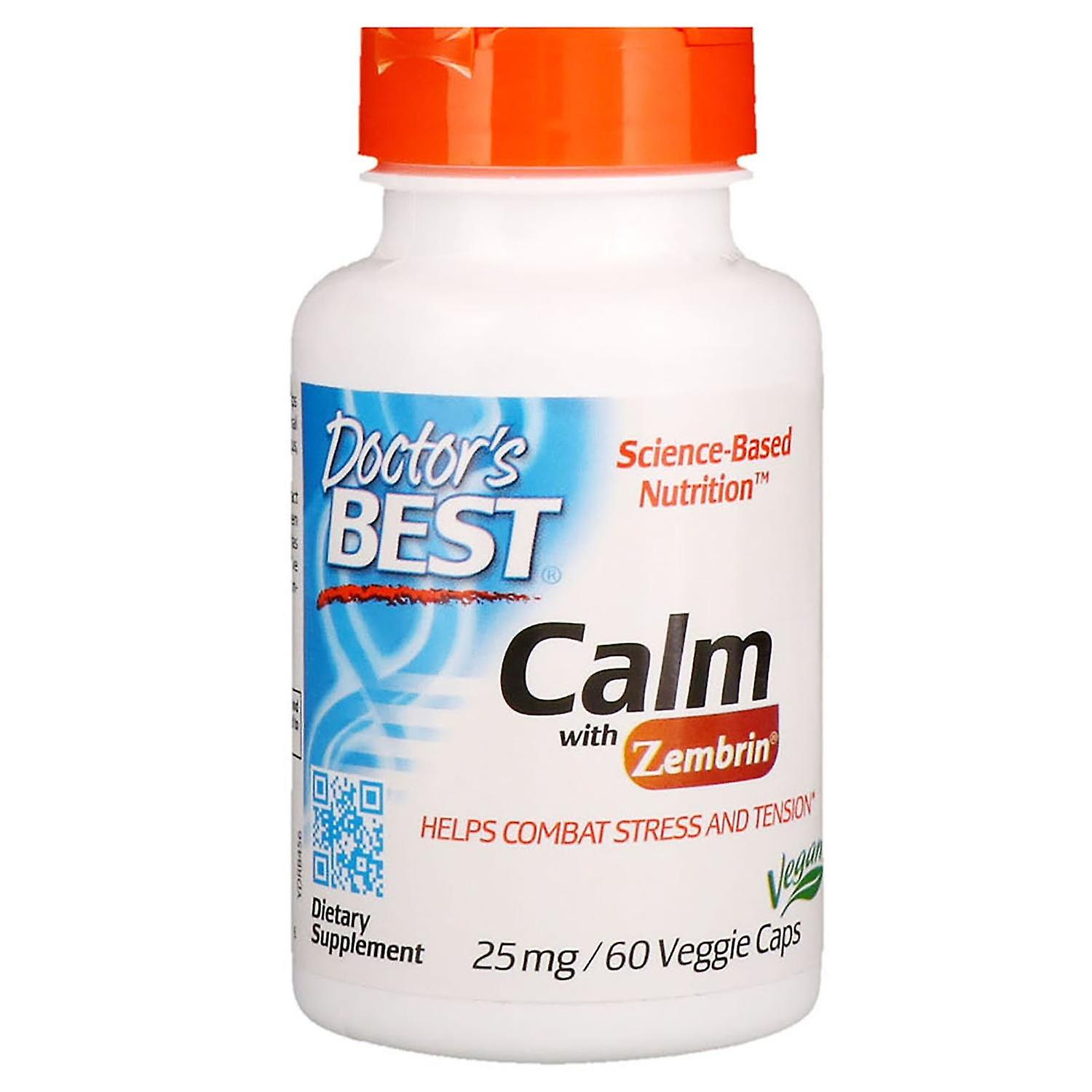 Doctor's Best, Calm with Zembrin, 25 mg, 60 Veggie Caps