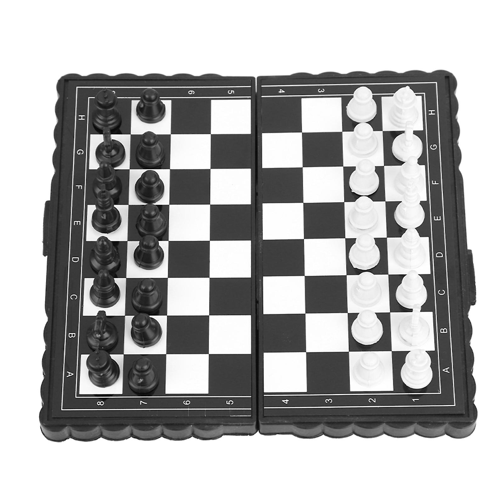 Foldable and Portable Plastic Magnetic Chess Set for Parties and Family Activities