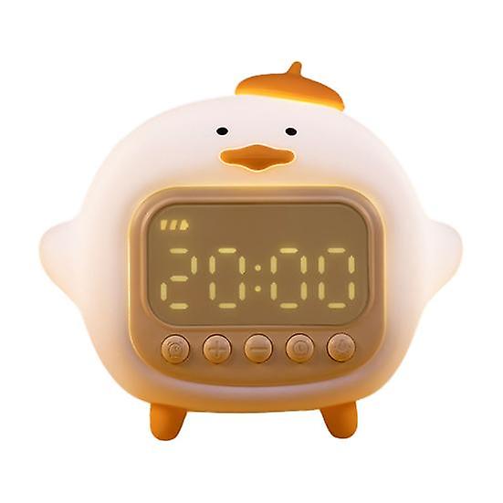 Electronic Alarm Clock Phone APP Control Timekeeping Precise Adorable Hug Duck Children Desk Smart Alarm Clock for Kids Room