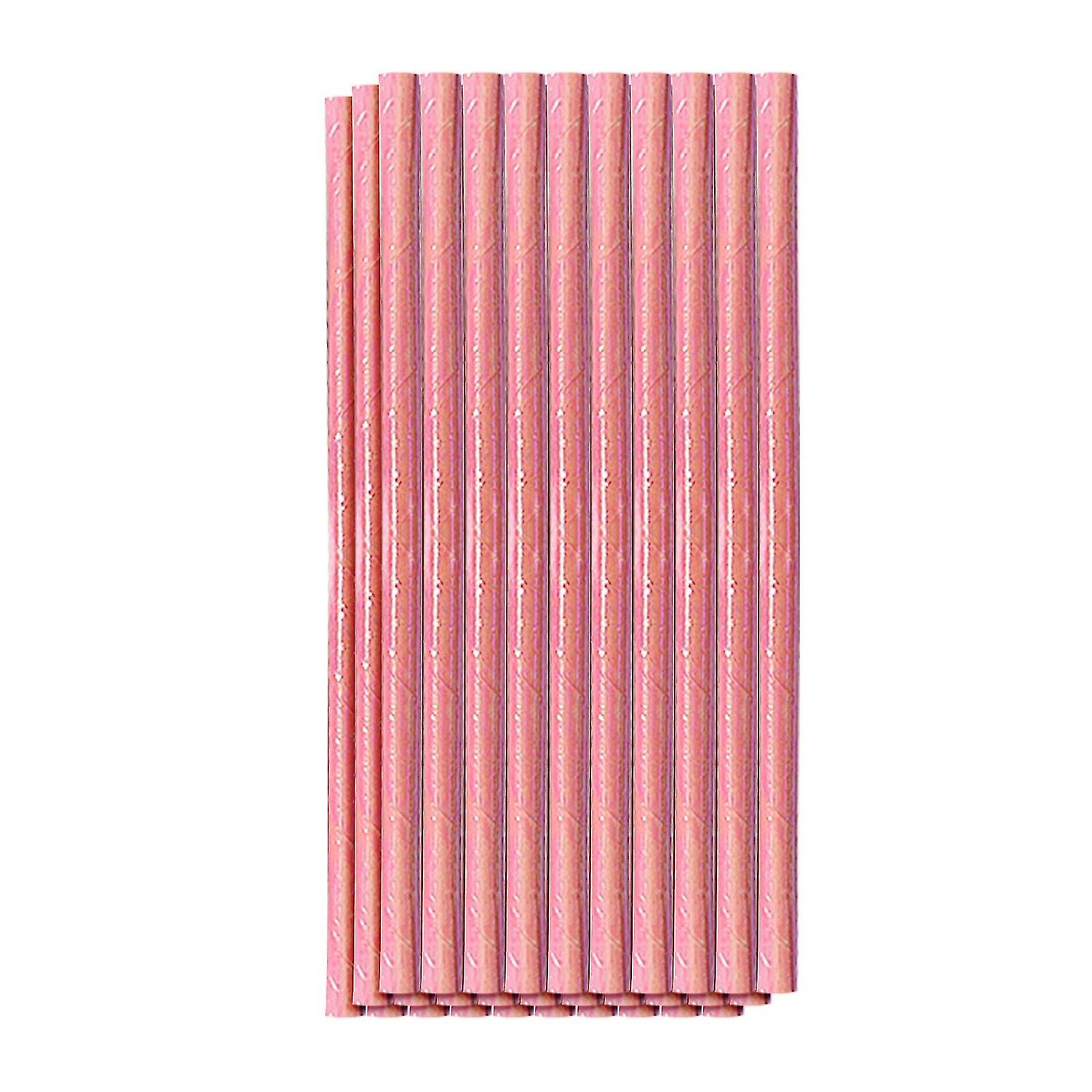 200pc Striped Colored Paper Straws Disposable Biode-gradable Paper Straws