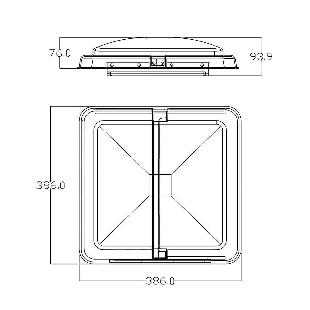 RV Roof Vent Cover Replacement 14 x 14inch White Vent Lid for Camper ...